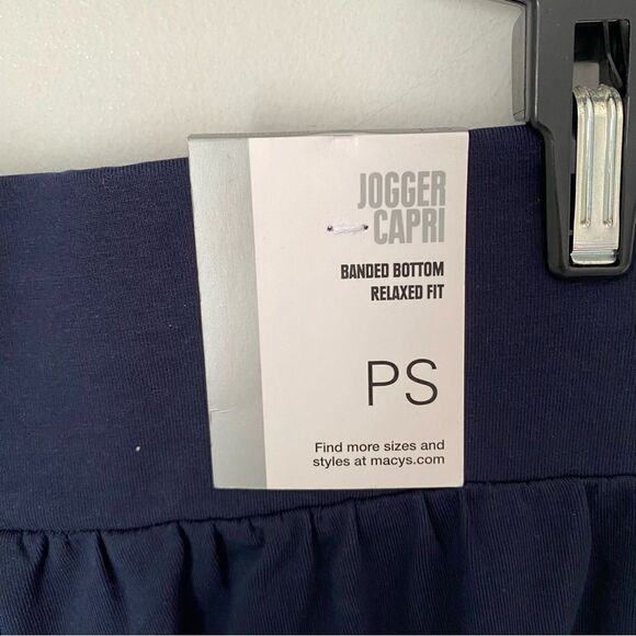 Style & Co Sport Relaxed Fit Jogger Capri Blue PS - Picture 3 of 3